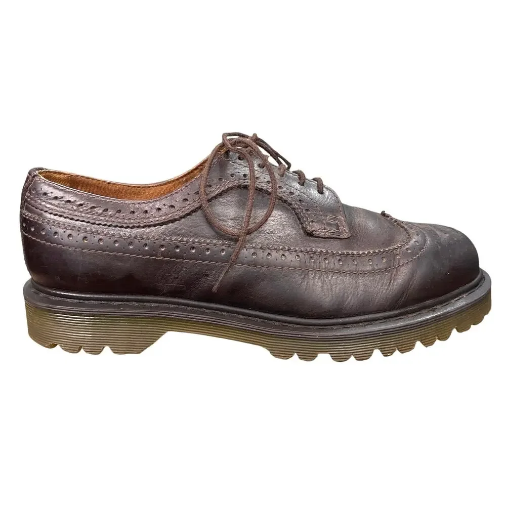 Dr. Marten’s Unisex Brown Leather Brogue Wingtip Oxfords Size M 10 W 11